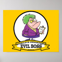 WORLDS GREATEST EVIL BOSS LADY CARTOON POSTERS