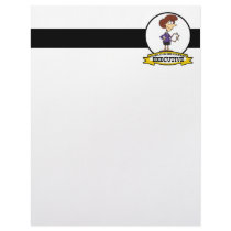 WORLDS GREATEST EXECUTIVE WOMEN CARTOON LETTERHEAD DESIGN