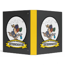 WORLDS GREATEST EXTERMINATOR MEN CARTOON VINYL BINDER