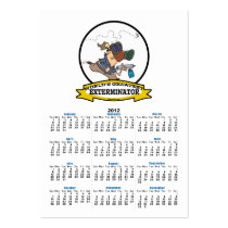 WORLDS GREATEST EXTERMINATOR MEN CARTOON BUSINESS CARD TEMPLATE