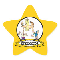 WORLDS GREATEST EYE DOCTOR MEN CARTOON STICKER