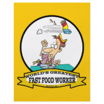 WORLDS GREATEST FAST FOOD WORKER CARTOON FULL COLOR FLYER