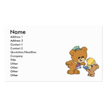worlds greatest father cute teddy bears design business card template