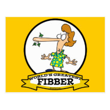 WORLDS GREATEST FIBBER WOMEN CARTOON POST CARDS