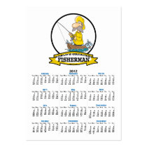 WORLDS GREATEST FISHERMAN MEN CARTOON BUSINESS CARD TEMPLATE