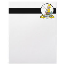 WORLDS GREATEST FISHERMAN MEN CARTOON CUSTOM LETTERHEAD