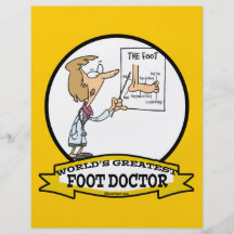 WORLDS GREATEST FOOT DOCTOR WOMEN CARTOON FLYER