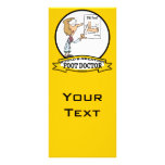 WORLDS GREATEST FOOT DOCTOR WOMEN CARTOON RACK CARD DESIGN
