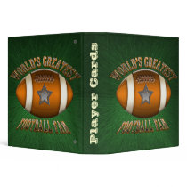 World's Greatest Football Fan Player Cards Binder