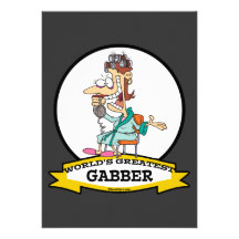 WORLDS GREATEST GABBER CARTOON INVITES