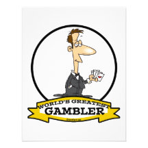 WORLDS GREATEST GAMBLER MEN CARTOON PERSONALIZED INVITE