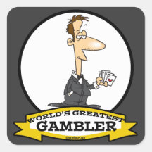 WORLDS GREATEST GAMBLER MEN CARTOON STICKERS