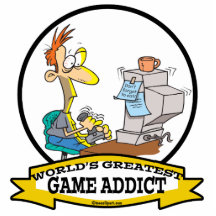 WORLDS GREATEST GAME ADDICT CARTOON ACRYLIC CUT OUT