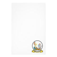 WORLDS GREATEST GAME ADDICT CARTOON CUSTOM STATIONERY