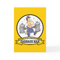 WORLDS GREATEST GARBAGE MAN CARTOON GREETING CARD