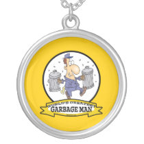 WORLDS GREATEST GARBAGE MAN CARTOON PERSONALIZED NECKLACE