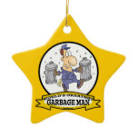 WORLDS GREATEST GARBAGE MAN CARTOON ornaments