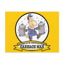 WORLDS GREATEST GARBAGE MAN CARTOON POST CARDS