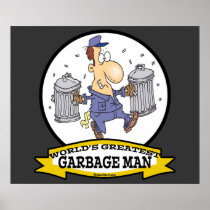 WORLDS GREATEST GARBAGE MAN CARTOON POSTER