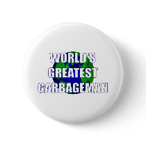 World's Greatest Garbageman Pinback Buttons