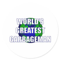 World's Greatest Garbageman Round Sticker