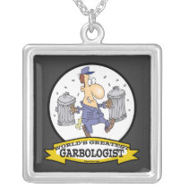 WORLDS GREATEST GARBOLOGIST MEN CARTOON PENDANT