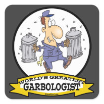 WORLDS GREATEST GARBOLOGIST MEN CARTOON STICKERS