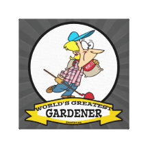 WORLDS GREATEST GARDENER WOMEN  CARTOON GALLERY WRAP CANVAS