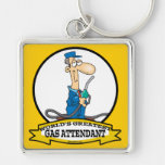 WORLDS GREATEST GAS ATTENDANT MEN CARTOON KEY CHAINS