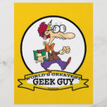 WORLDS GREATEST GEEK GUY CARTOON PERSONALIZED FLYER