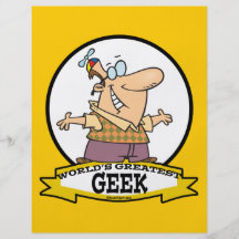 WORLDS GREATEST GEEK II CARTOON FLYER DESIGN