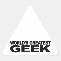 World's Greatest Geek Triangle Stickers