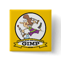 WORLDS GREATEST GIMP WOMEN CARTOON BUTTONS