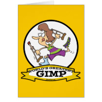 WORLDS GREATEST GIMP WOMEN CARTOON GREETING CARD
