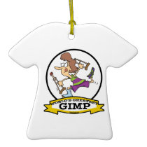 WORLDS GREATEST GIMP WOMEN CARTOON ORNAMENT
