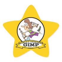 WORLDS GREATEST GIMP WOMEN CARTOON STAR STICKER