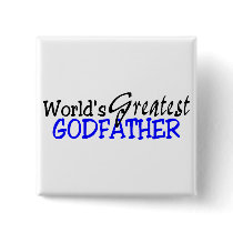 Worlds Greatest Godfather Blue Black Pins