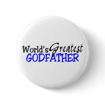 Worlds Greatest Godfather Blue Black Pins