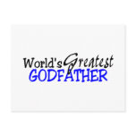 Worlds Greatest Godfather Blue Black Postcards