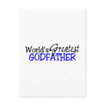Worlds Greatest Godfather Blue Black Post Card