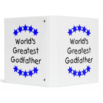 World's Greatest Godfather (blue stars) Vinyl Binders