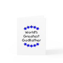 World's Greatest Godfather (blue stars) Card