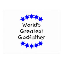 World's Greatest Godfather (blue stars) Post Cards
