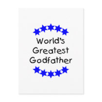 World's Greatest Godfather (blue stars) Post Card