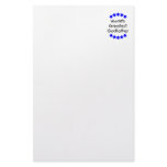 World's Greatest Godfather (blue stars) stationery