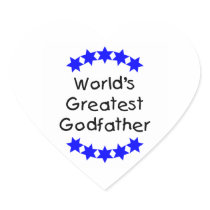 World's Greatest Godfather (blue stars) Stickers
