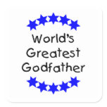 World's Greatest Godfather (blue stars) stickers
