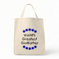 World's Greatest Godfather (dk. blue stars) Bags