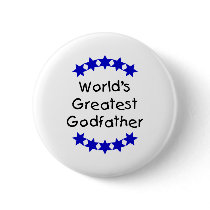World's Greatest Godfather (dk. blue stars) Pinback Buttons