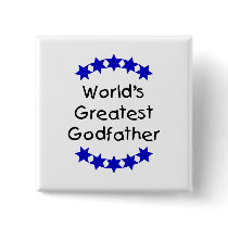 World's Greatest Godfather (dk. blue stars) Pins